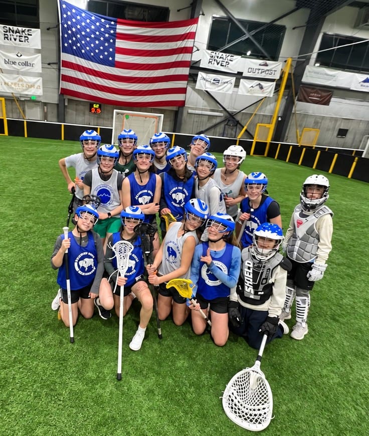 Youth Lacrosse Team on Indoor Turf